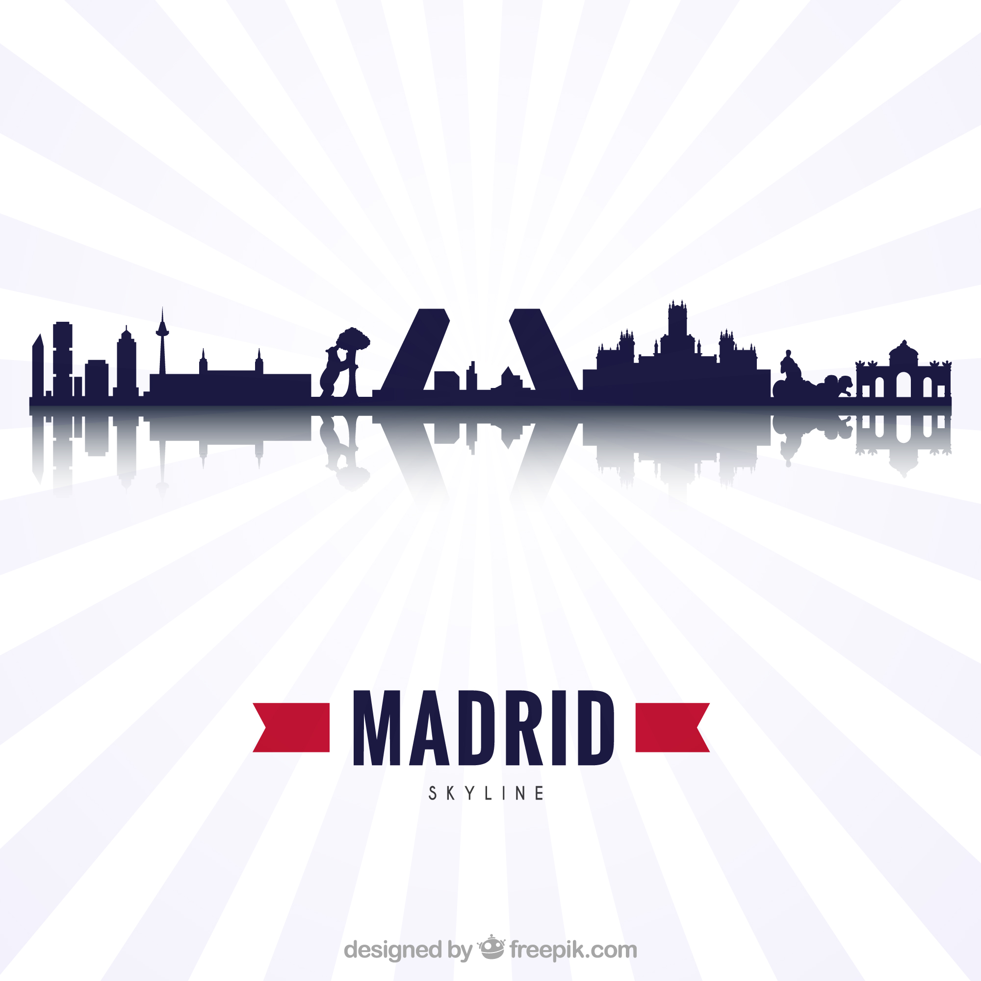 Silueta del skyline de Madrid